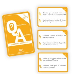 Cartes-questions du jeu L'École & Moi pour parler de motivation scolaire (vue 1)