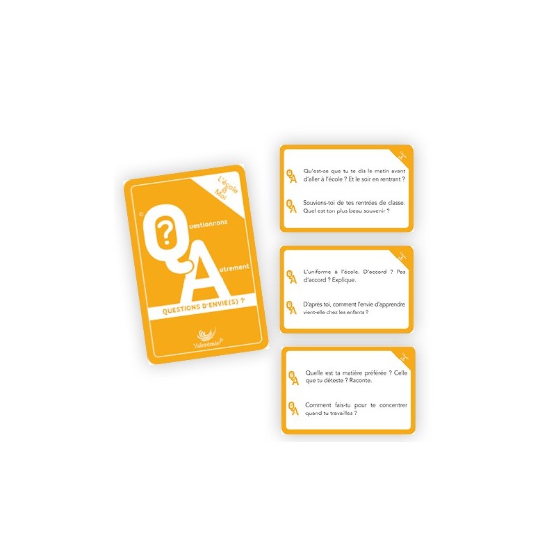 Jeu de cartes L'école & moi : questions d'envie(s)