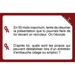 Jeu de cartes  " Moi & Le recrutement : Questions de préparation(s) ?"