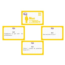Cartes questions Bla Bla et Vrai Faux du jeu Santé'Tour
