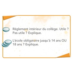 cartes de vote oui et non du jeu 8ème Dimension