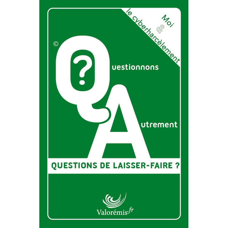 Boîte du jeu de cartes Le Cyberharcèlement & Moi, collection Questionnons Autrement – Éditions Valorémis