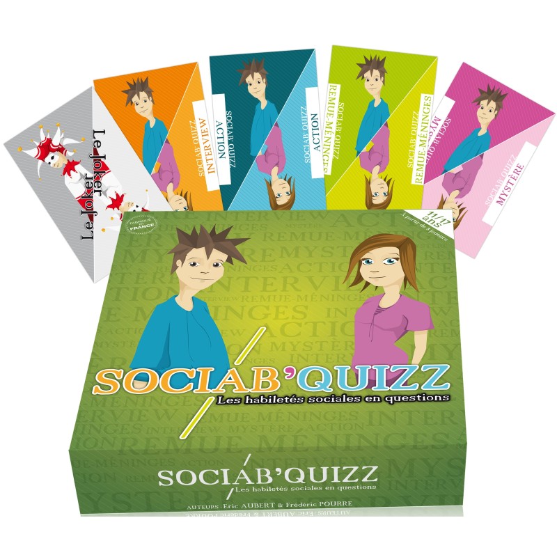 Boîte du jeu SOCIAB'QUIZZ 2e édition, jeu sur les habiletés sociales