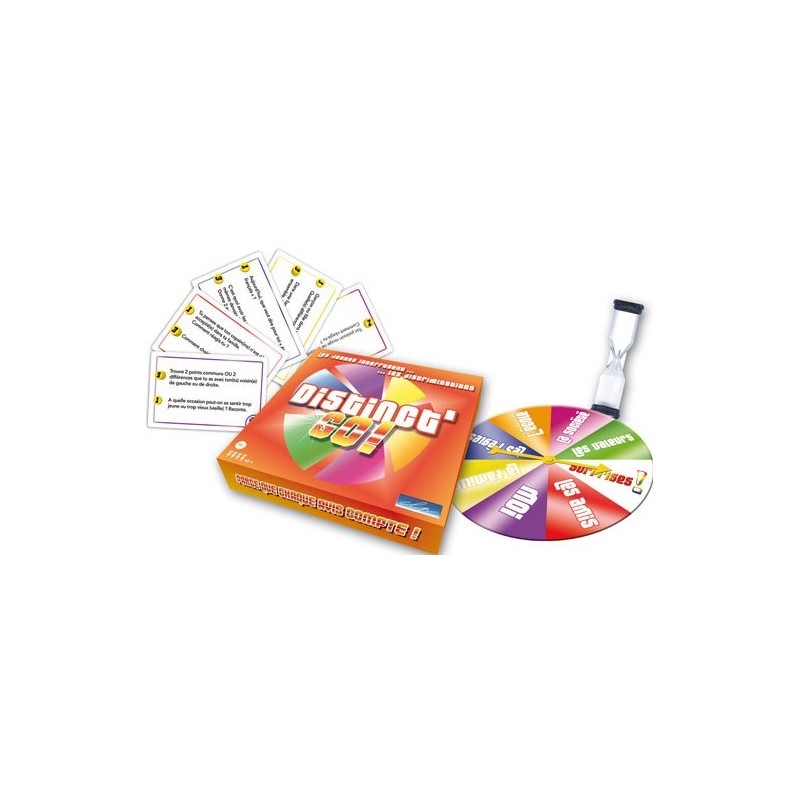 Boîte du jeu Distinct'Go, jeu sur les discriminations pour les jeunes
