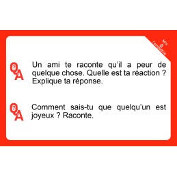 Cartes-questions du jeu Moi & L'Empathie pour parler des émotions (vue 1)