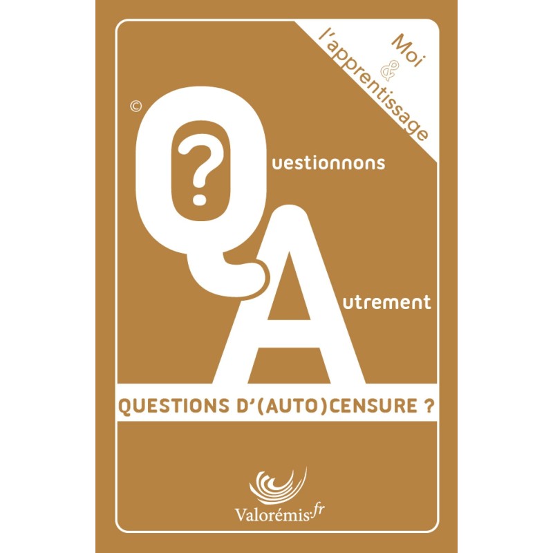 Boîte du jeu de cartes Moi & L'Apprentissage, collection Questionnons Autrement – Éditions Valorémis