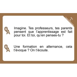 Cartes-questions du jeu Moi & L'Apprentissage sur l'alternance et l'orientation (vue 1)