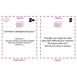 Cartes questions du jeu Hygiène et Compagnie