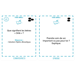 Cartes questions du jeu Hygiène et Compagnie