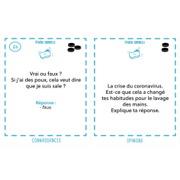 Cartes questions du jeu Hygiène et Compagnie