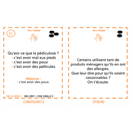 Cartes questions du jeu Hygiène et Compagnie