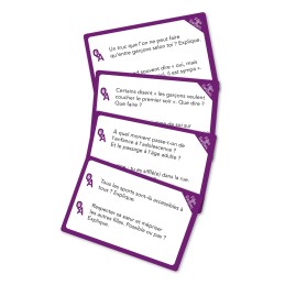 Cartes-questions du jeu Filles & Garçons pour débattre de l'égalité