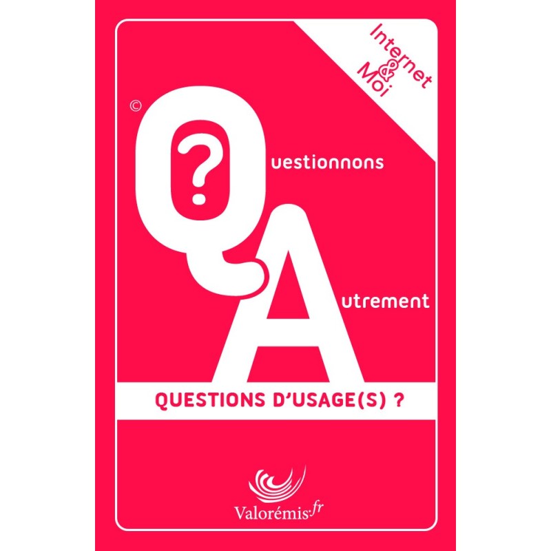 Étui du jeu de cartes Internet & Moi, collection Questionnons Autrement – Éditions Valorémis