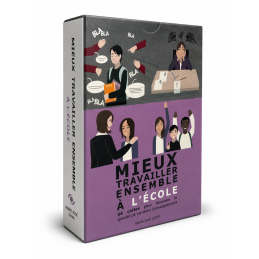 Cartes projectives illustrées du jeu Mieux travailler ensemble à l'école