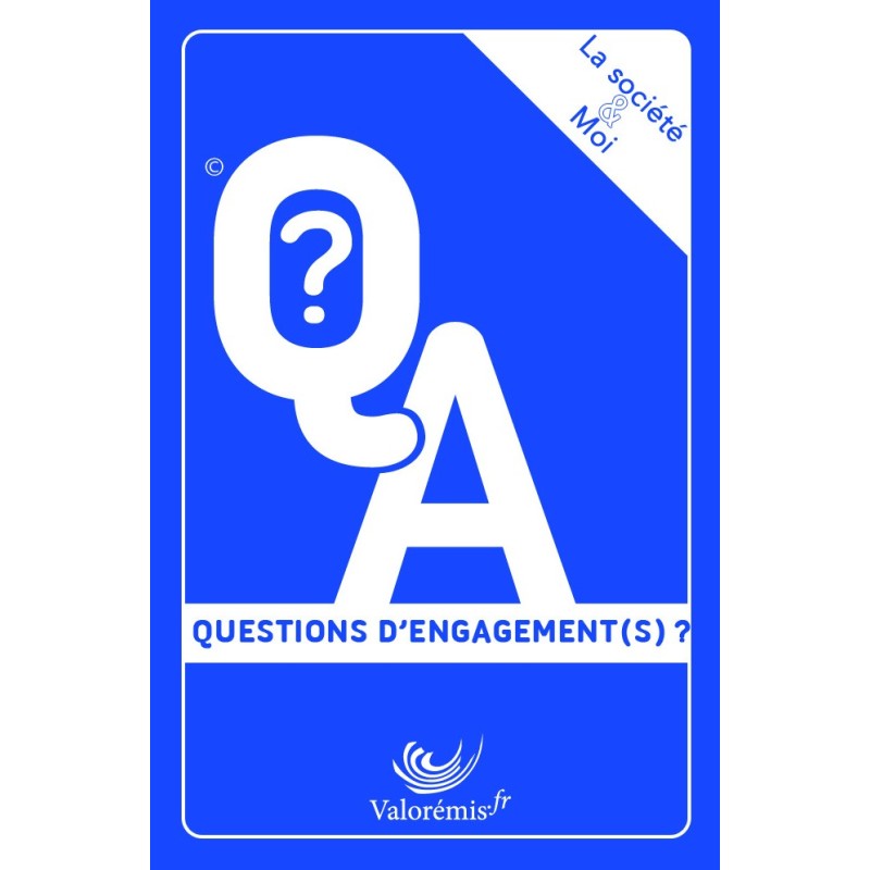 Étui du jeu de cartes La Société & Moi, collection Questionnons Autrement – Éditions Valorémis